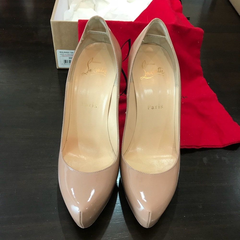 Rolando Patent Calf Nude 36.5 Christian Louboutin